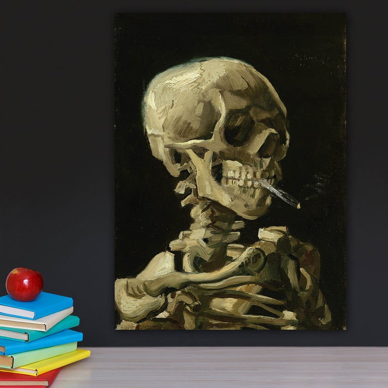 Palace Learning Vincent Van Gogh (Skull with Cigarette, 1885) Art Poster Print - 18" x 24" LAMINATED - Van Gogh Skeleton - Image 5